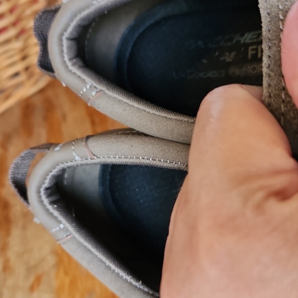 Skechers Suede Slip-On Shoe Tan - Picture 12 of 16